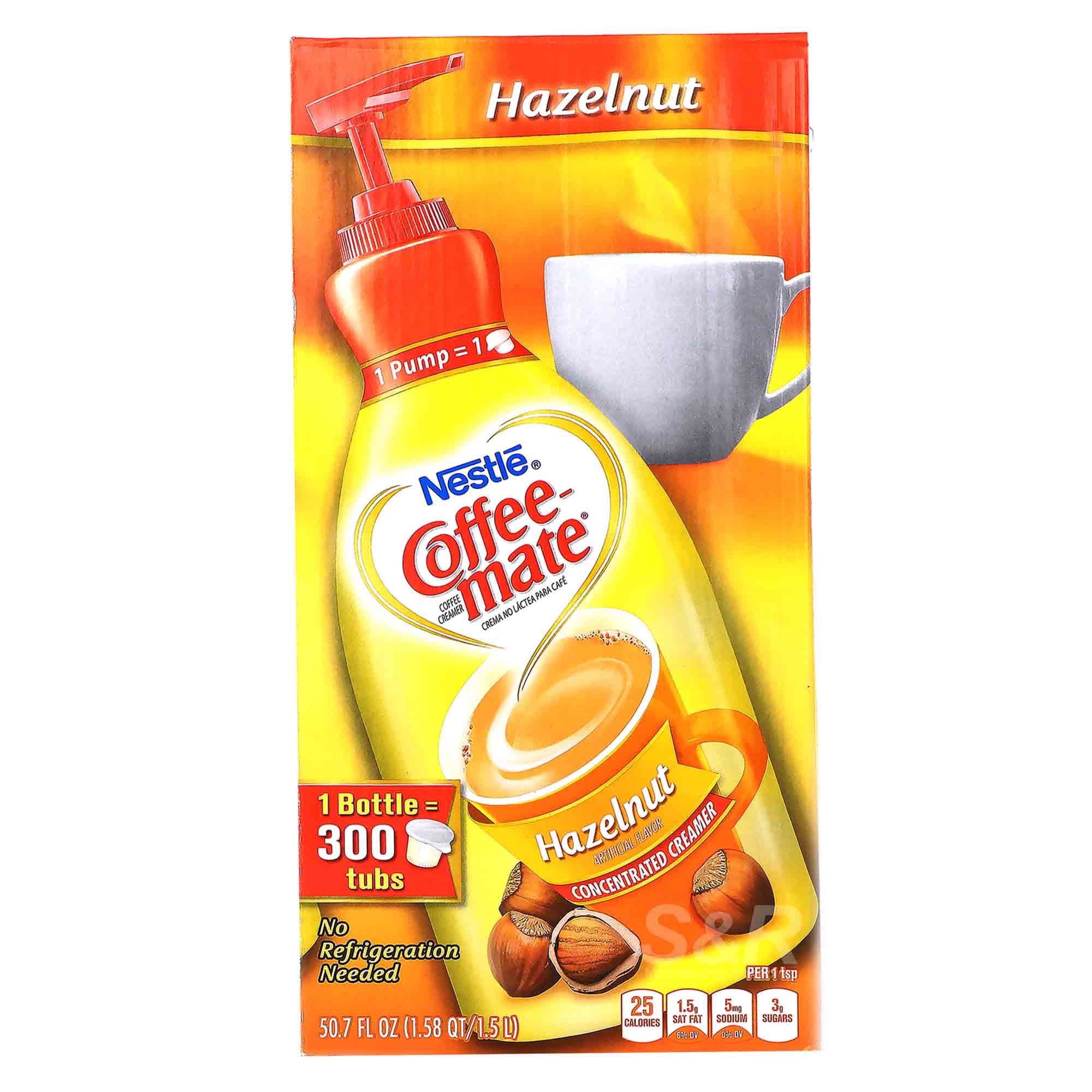 Coffee-Mate Hazelnut Concentrated Creamer Pump 1.5L